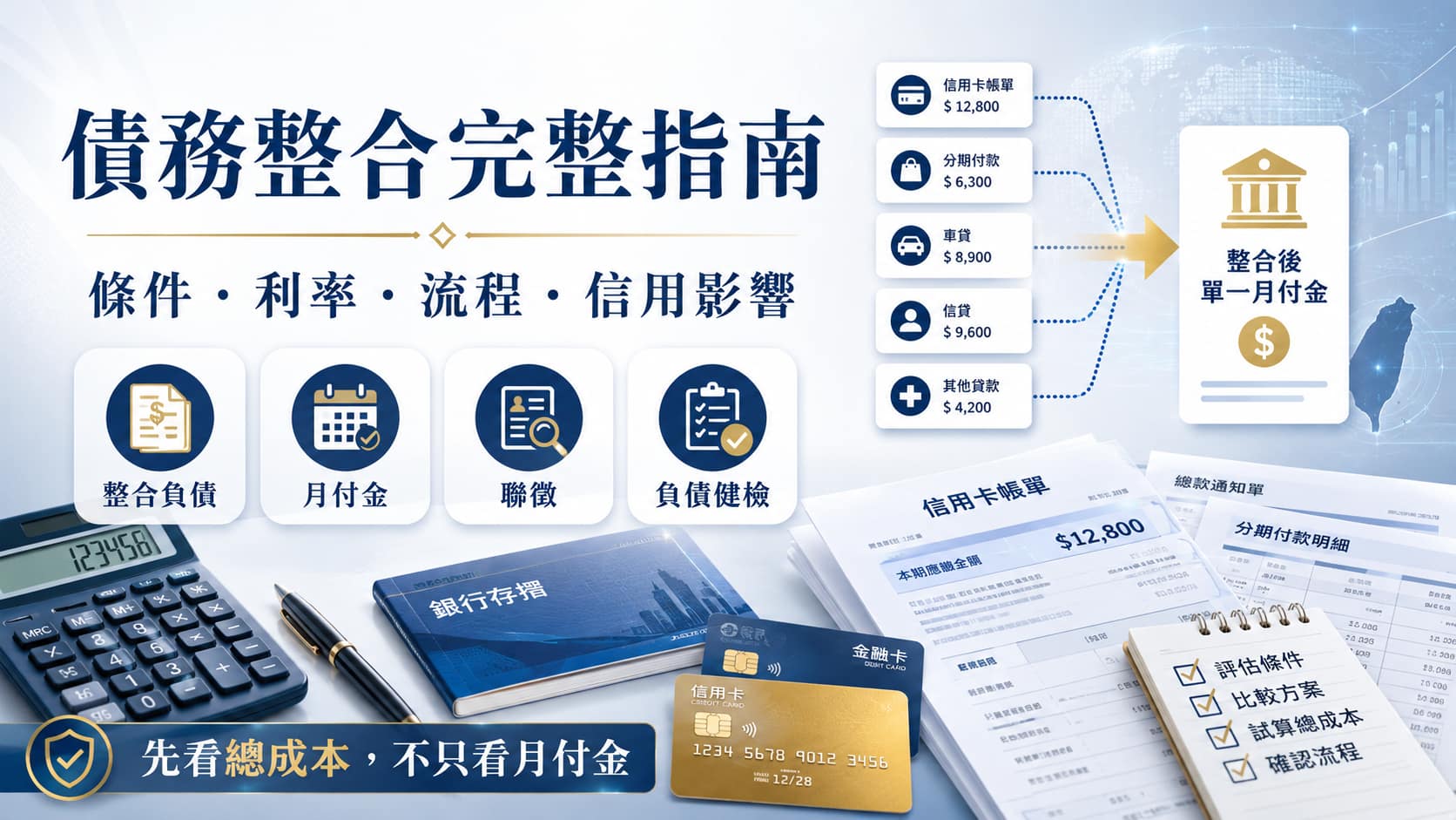債務整合完整指南:整合負債、月付金、聯徵與負債健檢重點